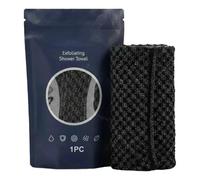 Scrub Washcloth - Long Reach Back Scrubber Mesh, Dead Skin Removal Beauty Cloth, Soft Microfiber Lathering Weave, Fabric Body Accessory Wand, For Seniors And Busy Family Households