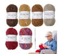 Scrubby Brillant - Polyester 1 mm 50 g | Assortiment de couleurs pour crochet et tissu | H-ilo Scrubby Scrubby pour serviettes de bain, torchons cuisine et travaux manuels