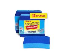Scrubex Éponge à récurer Anti-Rayures, résistante aux odeurs, éponge Multifonction pour Cuisine et Maison, sans Danger pour Les ustensiles de Cuisine antiadhésifs (12 éponges)