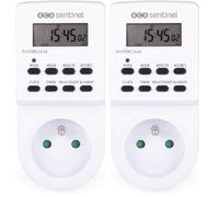 SCS Sentinel - HCN0081 - Prise Électrique Programmable Intérieure 230V - Programmes Hebdomadaires - Charge Maximum 16A ou 3600W (Lot de 2)