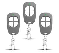 SCS Sentinel Lot de 3 télécommandes 4 canaux 433,92 MHz pour Portail et Garage, télécommande Sentinel Compatible avec AAM0085, sûre, Durable et Facile à Programmer, Gris