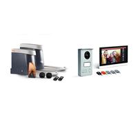SCS Sentinel - MBA0103 Motorisation bras articulés portail battant & PVF0042 - Interphone vidéo filaire avec badges - option RFID - Ecran tactile - 7 pouces