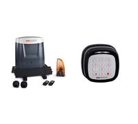 SCS Sentinel, MCO0108 Motorisation crémaillères Portail Coulissant, 24V, 2 télécommandes portée 50m & AAA0045 - Clavier de Codage Sans Fil pour Ouverture Portail Totale et Piétonne