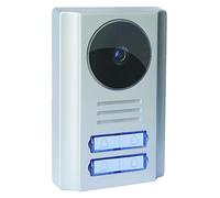 SCS Sentinel - PMP0014 - Platine de Rue 4 Boutons pour Interphone Vidéo Collectif 5 Fils - Pour Petit Immeuble ou Résidence 4 Logements - Façade Alu - Angle de vision 110° - 4B2
