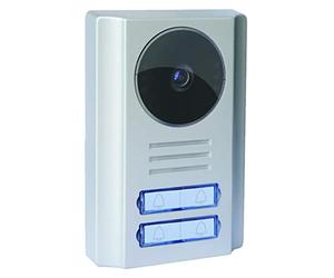 SCS Sentinel - PMP0014 - Platine de Rue 4 Boutons pour Interphone Vidéo Collectif 5 Fils - Pour Petit Immeuble ou Résidence 4 Logements - Façade Alu - Angle de vision 110° - 4B2