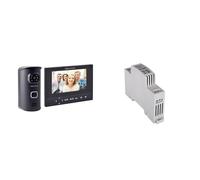 SCS Sentinel, PVS0009, Interphone Vidéo sans fil, Touches sensitives, Portée 200m en champ libre & AAA0046, Transformateur d'Alimentation 12V, Alimentation à découpage RAIL DIN