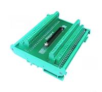 SCSI-100P-A Connecteur de montage sur rail DIN 100 broches pour systèmes PLC et contrôle moteur, module de câblage PCB compact avec configuration SCSI, noir de qualité industrielle