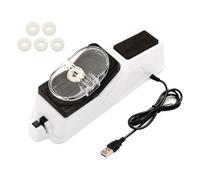 Sctecoau Affûteuse Électrique de Couteaux, Outil D'Affûtage de Couteaux pour un Affûtage et un Polissage Rapides, Affûteuse de Couteaux à Double Face USB avec 5 Meules en Plastique Blanc