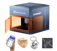 SCULPFUN iCube Ultra Machine de gravure laser 12 W Mini graveur laser entièrement fermée Zone de travail 150 x 150 mm Cutter laser bois avec filtre à fumée
