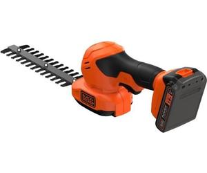 Sculpte-Haies et Cisaille à Gazon sans Fil BLACK+DECKER BCSS18D1-QW, 18V, Batterie 2Ah, Largeur Lame 10cm, Longueur Lame 20cm
