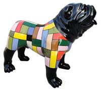 Sculpture chien je reste dehors plastique 90 cm magasin déco restaurant jardin