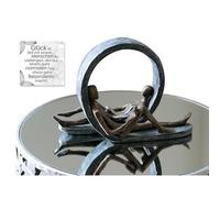 Casablanca modernes Design Sculpture Résine Bronze Gris Hauteur 22 cm