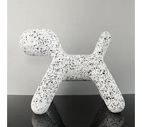 Sculpture de chien en ballon en résine naturelle légère et créative pour décoration de bureau et bibliothèque, diamètre 28 x 16 x 22,5 cm