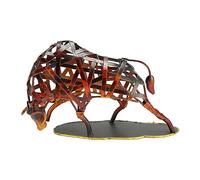 Sculpture De Taureau En Métal De Style Rétro : Design Creux, Base Stable, Détails Riches - Statue De Taureau De Wall Street Parfaite Pour les Tables, les étagères Et la Décoration de la Maison.