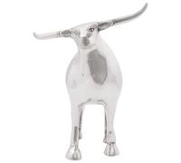 Sculpture de taureau vidaXL Argent 20x17x23 cm Aluminium