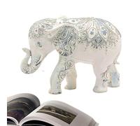 Sculpture d'éléphant | Résine décorative à collectionner - Statuette d'éléphant de richesse - Pour salon, bureau, meuble TV, table, chambre à coucher, entrée, bureau