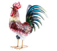 Sculpture d'Oiseau en Fer en Forme Coq Fait Main Multicolore Bancalaan