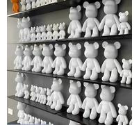 Sculpture d'ours fluide à faire soi-même, poupée Bearbrick faite à la main, ornements d'ours violent, peinture Graffiti, jouet Parent-enfant, cadeau, décoration de la maison 6cm