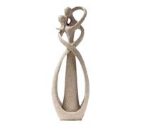 Sculpture en argile - Statue de couple - Décoration Saint-Valentin pour la maison et les mariages - 21,5 cm - Décoration intérieure