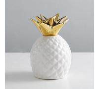 Sculpture en céramique en forme d'ananas avec tiroir à monnaie - Ensemble créatif pour la monnaie - Accessoire de décoration.