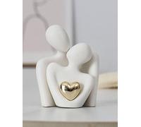 Sculpture en céramique représentant un couple. Décoration pour le salon, la chambre à coucher ou le bureau. Pièce unique pour les couples, un anniversaire ou une fête.