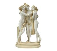 Sculpture en marbre moulé des Trois Grâces - Statue grecque fabriquée à la main avec finition patine élégante - Qualité musée