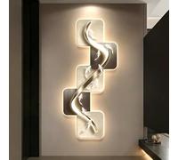 Sculpture Murale 3D avec Éclairage LED, Tableau Décoratif 3D Moderne Mural Lumineux pour Salon Chambre Couloir Entrée, Peinture Suspendue Style Galets pour Hall Style A 59.1" W × 26.8" H(150 × 68 cm)
