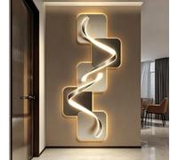 Sculpture Murale 3D avec Éclairage LED, Tableau Décoratif 3D Moderne Mural Lumineux pour Salon Chambre Couloir Entrée, Peinture Suspendue Style Galets pour Hall Style E 39.4" W × 18.1" H(100 × 46 cm)