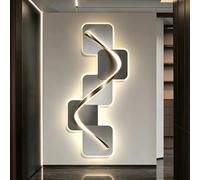 Sculpture Murale 3D avec Éclairage LED, Tableau Décoratif 3D Moderne Mural Lumineux pour Salon Chambre Couloir Entrée, Peinture Suspendue Style Galets pour Hall Style F 39.4" W × 18.1" H(100 × 46 cm)