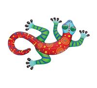 Sculpture Murale Gecko en Fer pour Décoration Intérieure Originale | Détails Réalistes et Attrayants, Usage Maison ou Chambre, Format Suspendu pour Mur ou Clôture