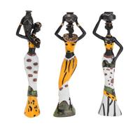 Sculpture statue Belle Femme Africaine Vintage Résine Art Décoration Maison