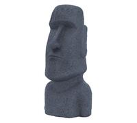Sculpture statue pierre moulée lave gris île de Pâques figurine déco jardin