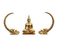 Sculptures décoratives à Collectionner pour Ornements combinés en résine, Statues de Bouddha thaïlandais, décoration de Salon, ameublement Artisanal, Longueur 22 x Largeur 12 x Hauteur 35 cm
