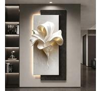 Sculptures murales LED, décoration Murale 3D avec lumières LED, Sculpture Murale Artisanale à Suspendre, pour entrée, Couloir, Salon (50 x 100 cm / 19,7 x 39,4 Pouces)