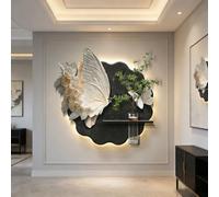 Sculptures murales LED Modernes, décoration Murale 3D paysagère avec lumière décorative, pour Salon, Chambre, Couloir, entrée, intérieur de Maison (L 60x60cm)