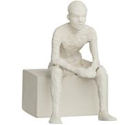 Sculture décoration d'intérieur THE REFLECTIVE ONE 14 cm, blanc, grès, Kähler