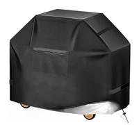 Scumlovy Housse de protection pour barbecue Weber Genesis II, série LX 300 et grills à gaz, 600D, imperméable, résistante à la décoloration, protection contre les intempéries, noir, 140 x 61 x 111,8