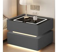 Scumlovy Verrou à combinaison pour table de nuit, table de chevet avec lumière, charge sans fil, lumière LED moderne, capteur de table de chevet moderne, convient pour les bureaux, les chambres (Colo