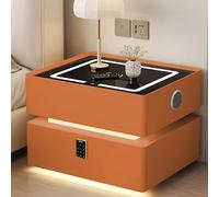 Scumlovy Verrou à combinaison pour table de nuit, table de chevet avec lumière, charge sans fil, lumière LED moderne, capteur de table de chevet moderne, convient pour les bureaux, les chambres (Colo
