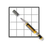 SD COLORS Marqueur pour Joints de Carrelage GRIS, Peinture Imperméable pour Réparer et Grisir les Joints entre les Carreaux, Pointe 3mm