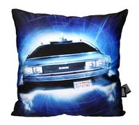 SD TOYS - Coussin carré Delorean Roads Retour vers Le Futur - Emballage sous Vide - Dimensions 45 x 45 cm