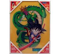 sd toys Cristal Poster Kid Goku et Shenron Glas Poster 30X40 Dragon Ball Official Merchandising