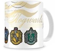 Harry Potter Tasse Boucliers Maisons Poudlard, Céramique, Blanc, 8 Cm