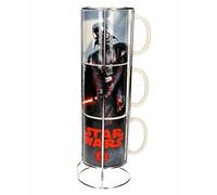 SD toys SDTSDT89790 Lot de 3 Tasses empilables en céramique Motif Star Wars Dark Vader et Stormtroopers
