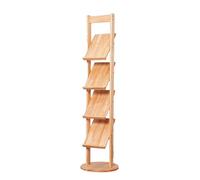 SDA287MZ Porte-brochures Porte-revues en Bois Présentoir sur Pied Banque de Stockage Multicouche Support de brochures Publicité Magazines A4 Porte-journaux d'information Support sur Pied Porte-re