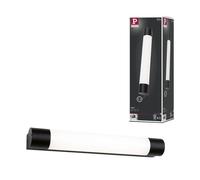 Sdb Applique Orgon 440mm 7,5w 980lm 3000k Prise Intégrée Noir Ip44 230v