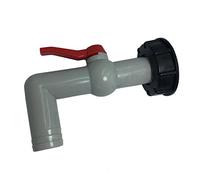 SDENSHI Bec de Vidange avec Écrou 90 Degrés, pour Raccord Robinet Cuve IBC 1000L Eau Prolongateur Diamètre Pluie Arrosage 60mm - A 1 Pouce à 90 degrés