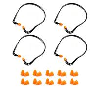 SDFWGG 4 Pièces Protections Auditives À Arceau Bouchons D'oreilles Anti Bruit Pour Sommeil Natation Travail Bouchons D'oreilles Antibruit À Arceau De Protection Auditive (Noir et orange)