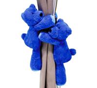 SDGBCXD Attaches pour Rideaux, Lot de 2 Sangles Maintien Souples et moelleuses avec Bouton(Blue)