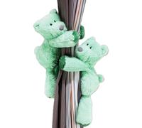 SDGBCXD Attaches pour Rideaux, Lot de 2 Sangles Maintien Souples et moelleuses avec Bouton(Green)